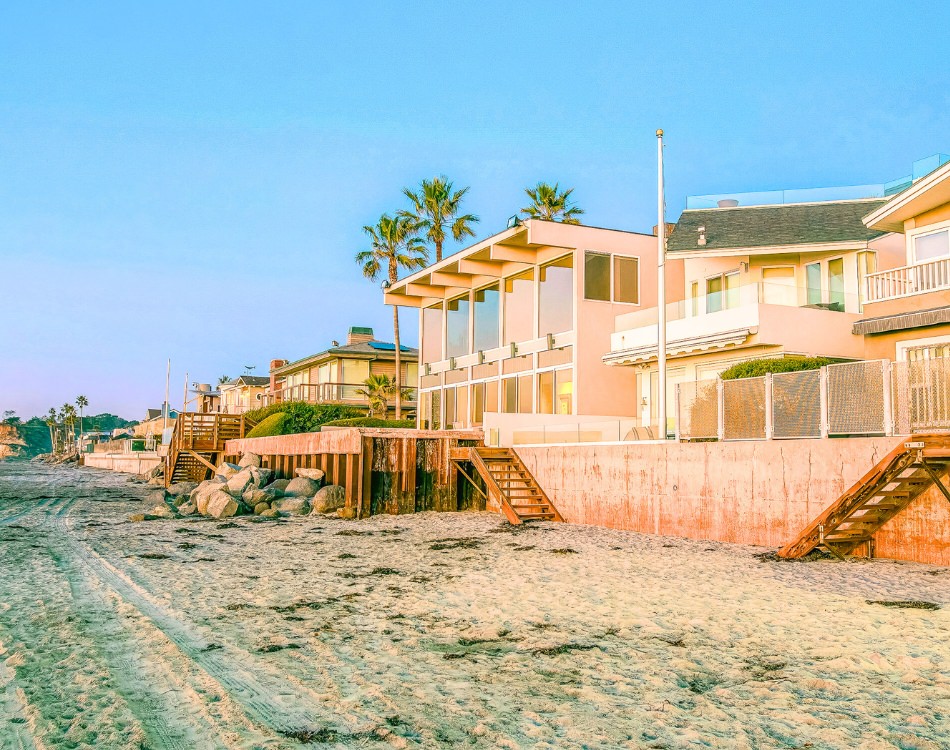 Beachfront homes designed by La Jolla ADU Builders showcasing modern architecture and coastal charm.