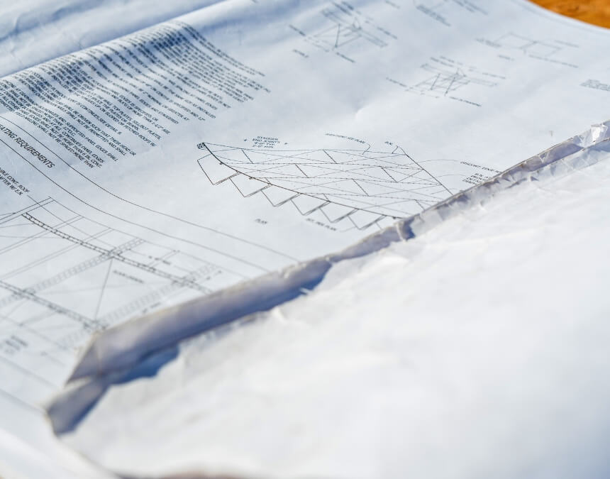 Permits, Regulations, and Fee Waivers ADU blueprint with structural details