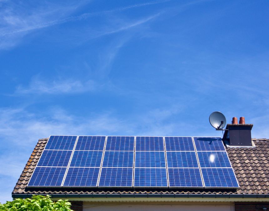 Title 24 solar panel requirements - solar panels installed on a residential roof.