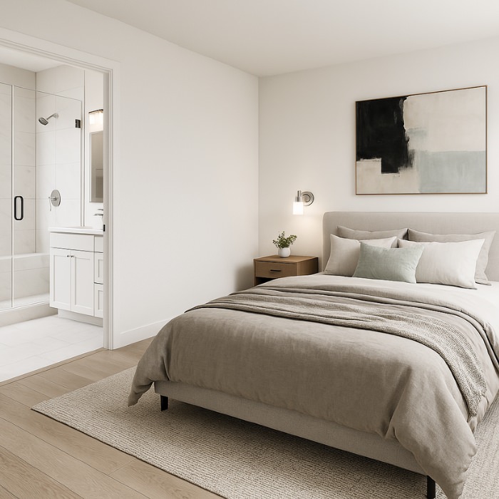 Split-bedroom ADU layout offering maximum privacy and en-suite access – 1000 SQ FT 2 Bedroom 2 Bath ADU Floor Plan Maximum Privacy with Split Bedroom Design – designed for functional 2 bedroom 2 bath ADU plans.