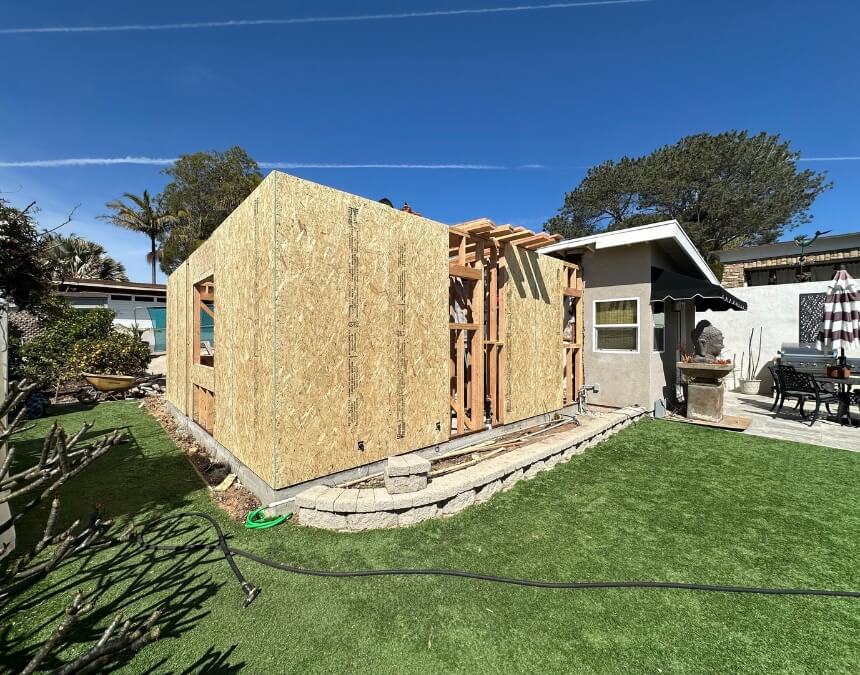 What Is SB9 and How Does it Work – backyard ADU under construction demonstrating SB9 possibilities.
