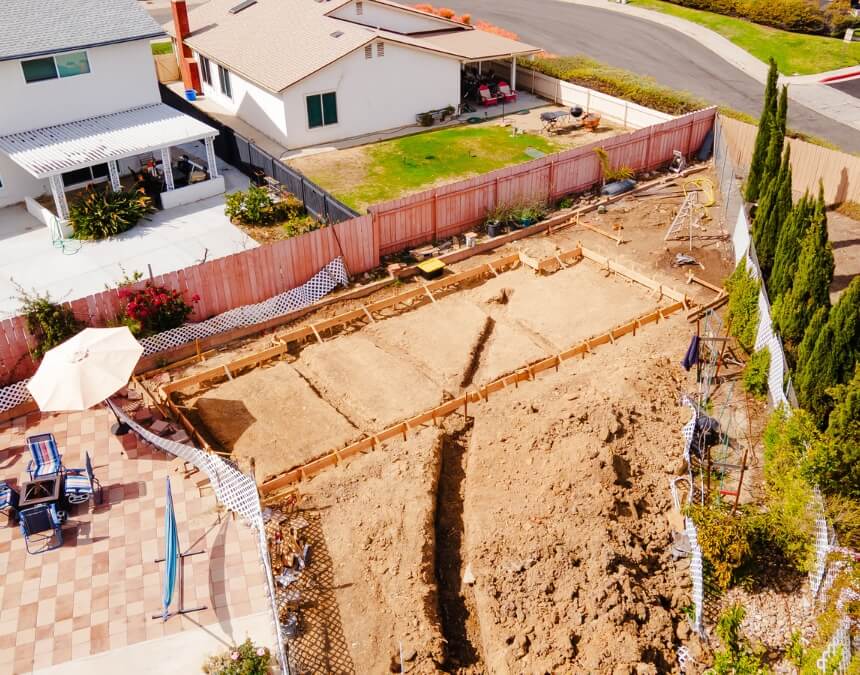 What Types of Homes Can You Build After an SB9 Lot Split – foundation grading for new home construction.