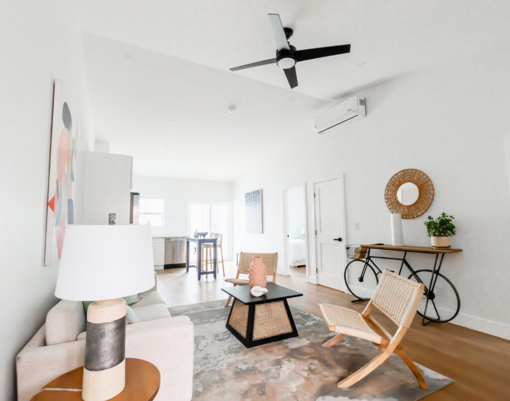 Clear Costs & Budget Protection illustrating bright, airy interior design of rental ADU.