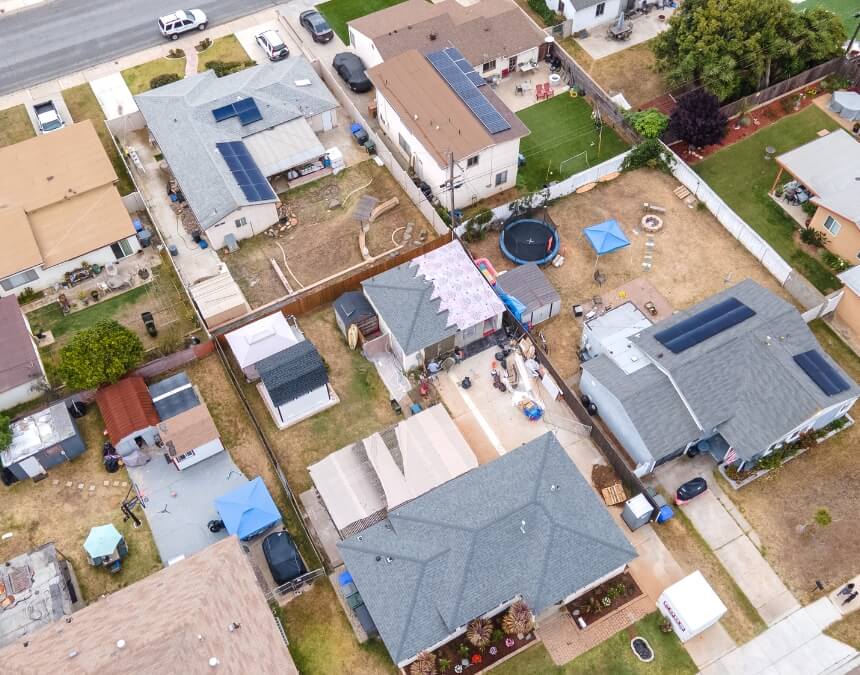 Backyard ADU with landscaped patio emphasizing ADU site assessment and property evaluation.