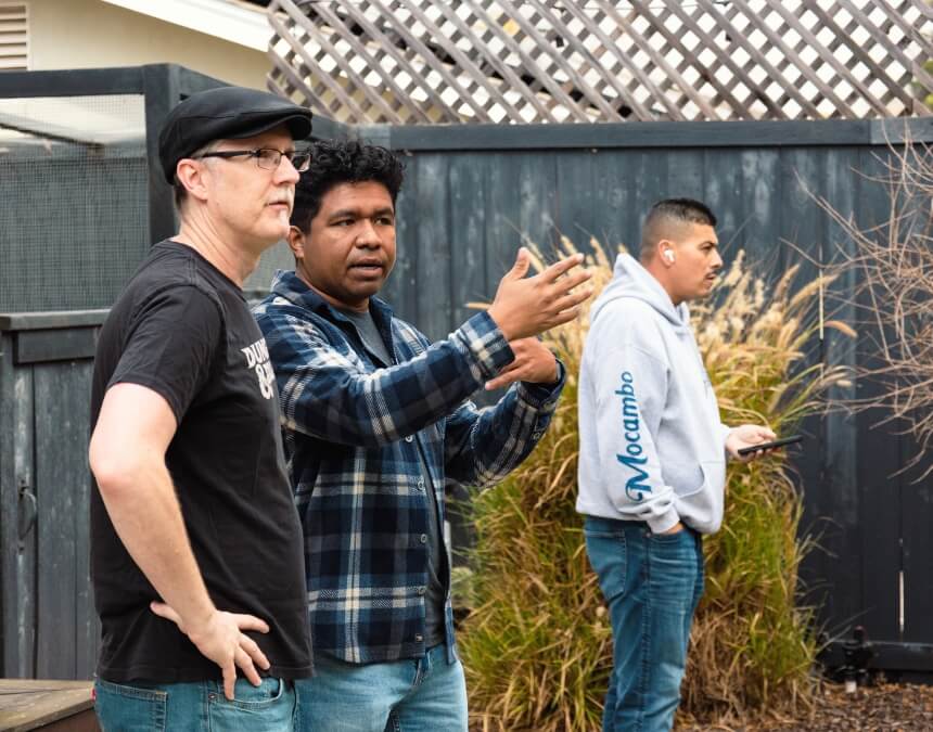 Project team consulting with a homeowner on-site — Why Choose Better Place Design & Build for ADU Construction in San Diego example.