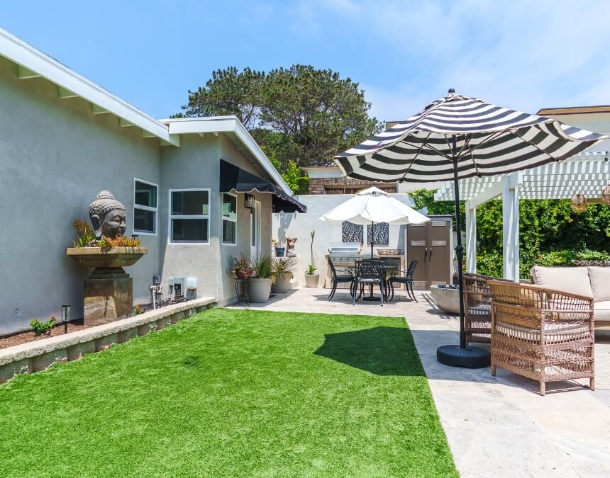 The Role of Surveys in ADU Projects – backyard site showing build area context where a property survey helps confirm ADU placement and setbacks.