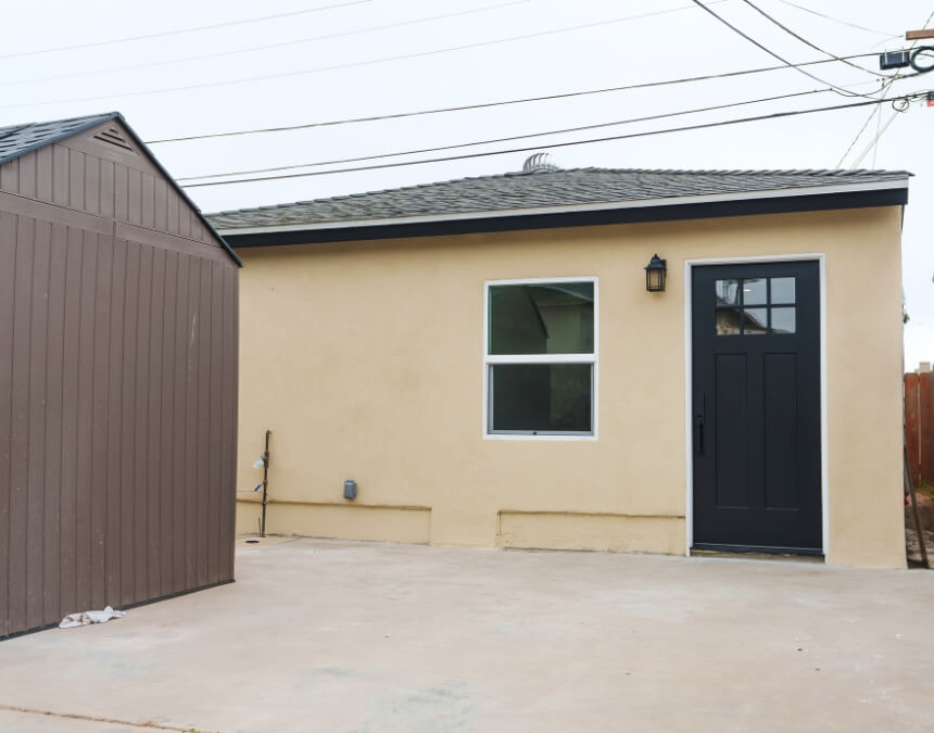 ADU Cost by Type – finished detached ADU exterior in a San Diego backyard, illustrating cost differences by ADU type.