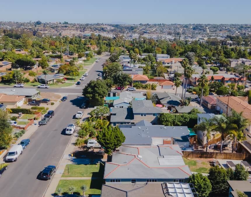 Aerial neighborhood photo used for Conclusion_ Why Financing an ADU Is Worth It to show market demand and ADU value growth.