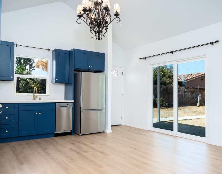 Interior of a finished California ADU kitchen and living area — How Much Does an ADU Cost in California section image.