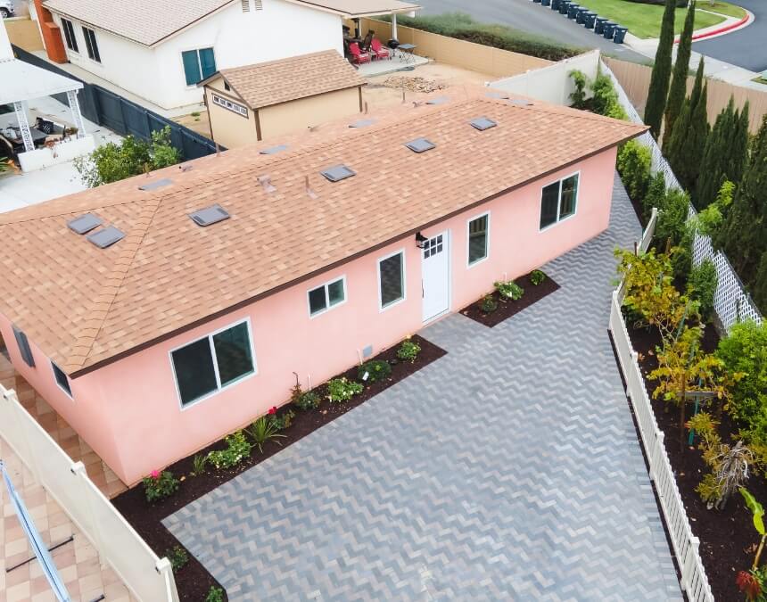 Making the Right Choice featuring a completed ADU with asphalt shingles designed to match the primary home’s architectural style.