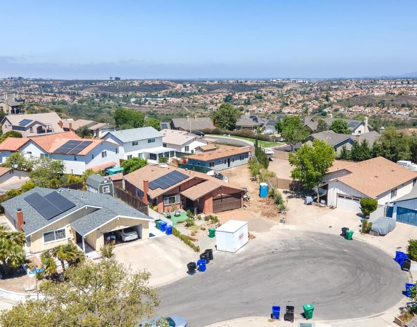 Regulatory and Zoning Considerations showing an ADU under construction with completed roofing, highlighting compliance with California ADU building standards.