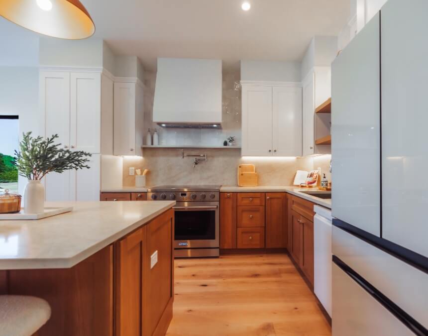 Color Psychology in Smaller Living Areas – stucco ADU exterior using light, warm neutral tones to enhance brightness and comfort