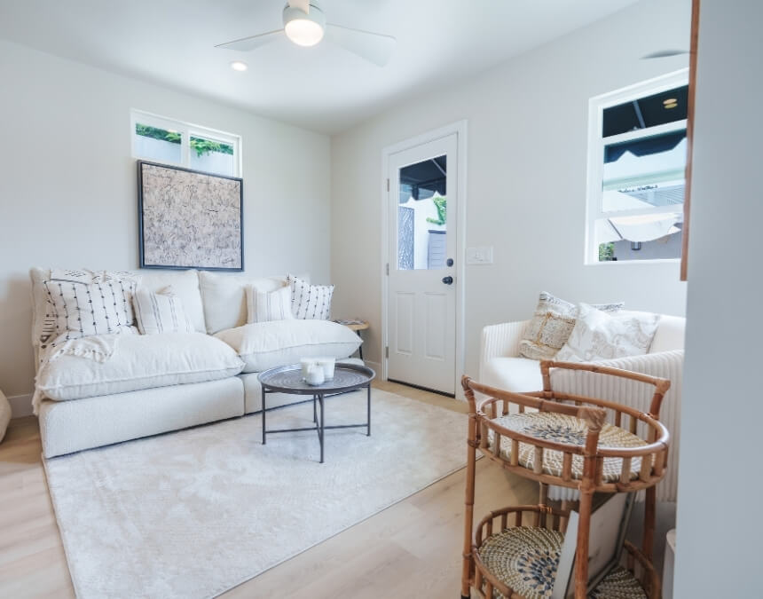 Practical Application Designing a Universal ADU From Concept to Completion highlighting an accessible ADU kitchen with universal design features